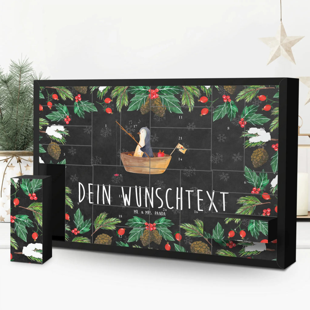 Personalisierter Befüllbarer Adventskalender Pinguin Angelboot Befüllbarer Adventskalender, Adventskalender zum selbst befüllen, Pinguin, Pinguine, Angeln, Boot, Angelboot, Lebenslust, Leben, genießen, Motivation, Neustart, Neuanfang, Trennung, Scheidung, Geschenkidee Liebeskummer