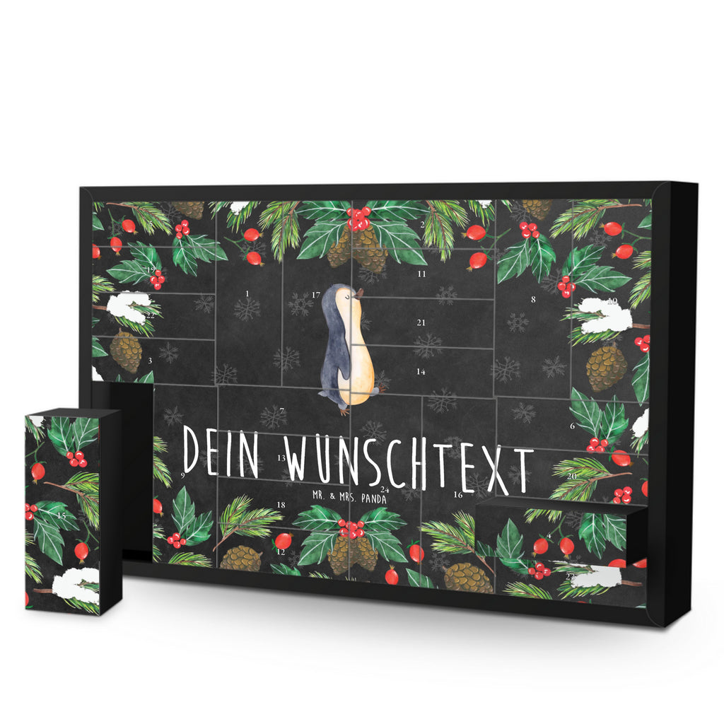 Personalisierter Befüllbarer Adventskalender Pinguin marschieren Befüllbarer Adventskalender, Adventskalender zum selbst befüllen, Pinguin, Pinguine, Frühaufsteher, Langschläfer, Bruder, Schwester, Familie