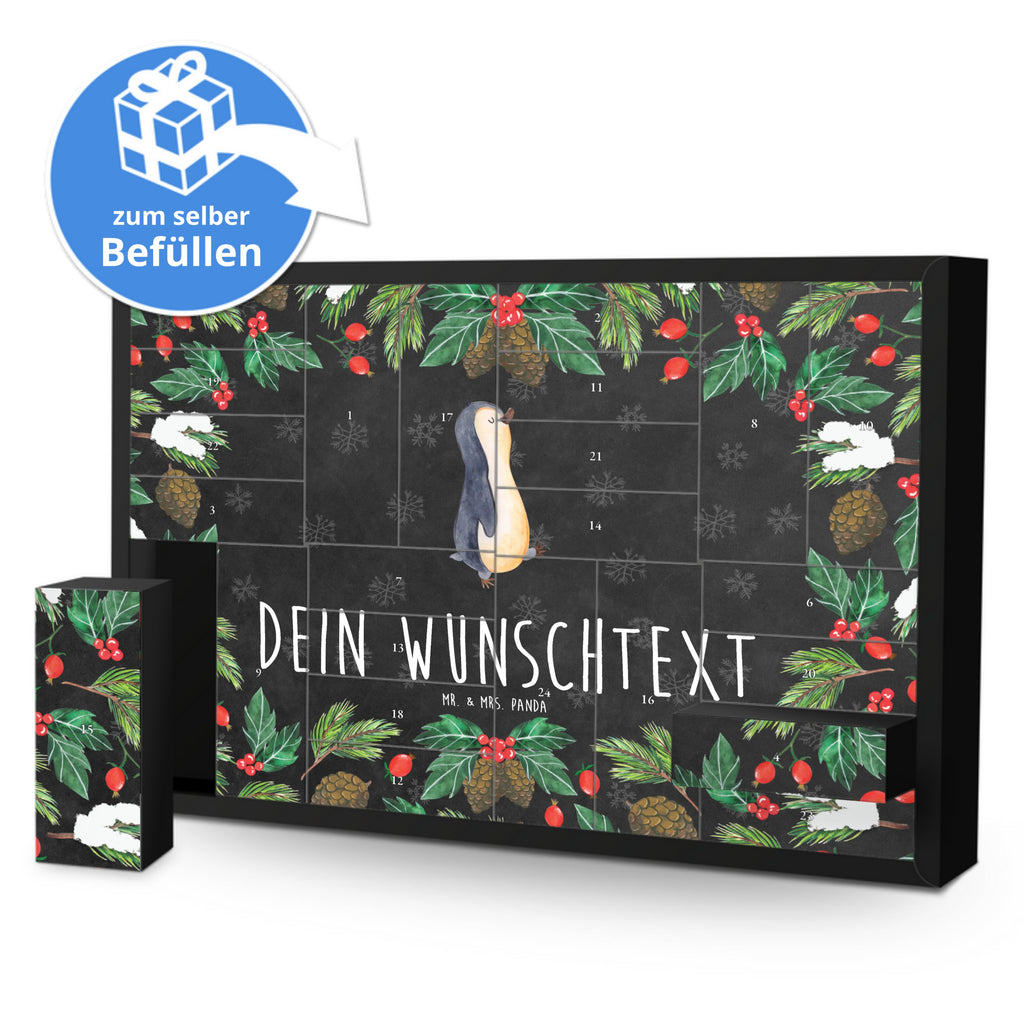 Personalisierter Befüllbarer Adventskalender Pinguin marschieren Befüllbarer Adventskalender, Adventskalender zum selbst befüllen, Pinguin, Pinguine, Frühaufsteher, Langschläfer, Bruder, Schwester, Familie