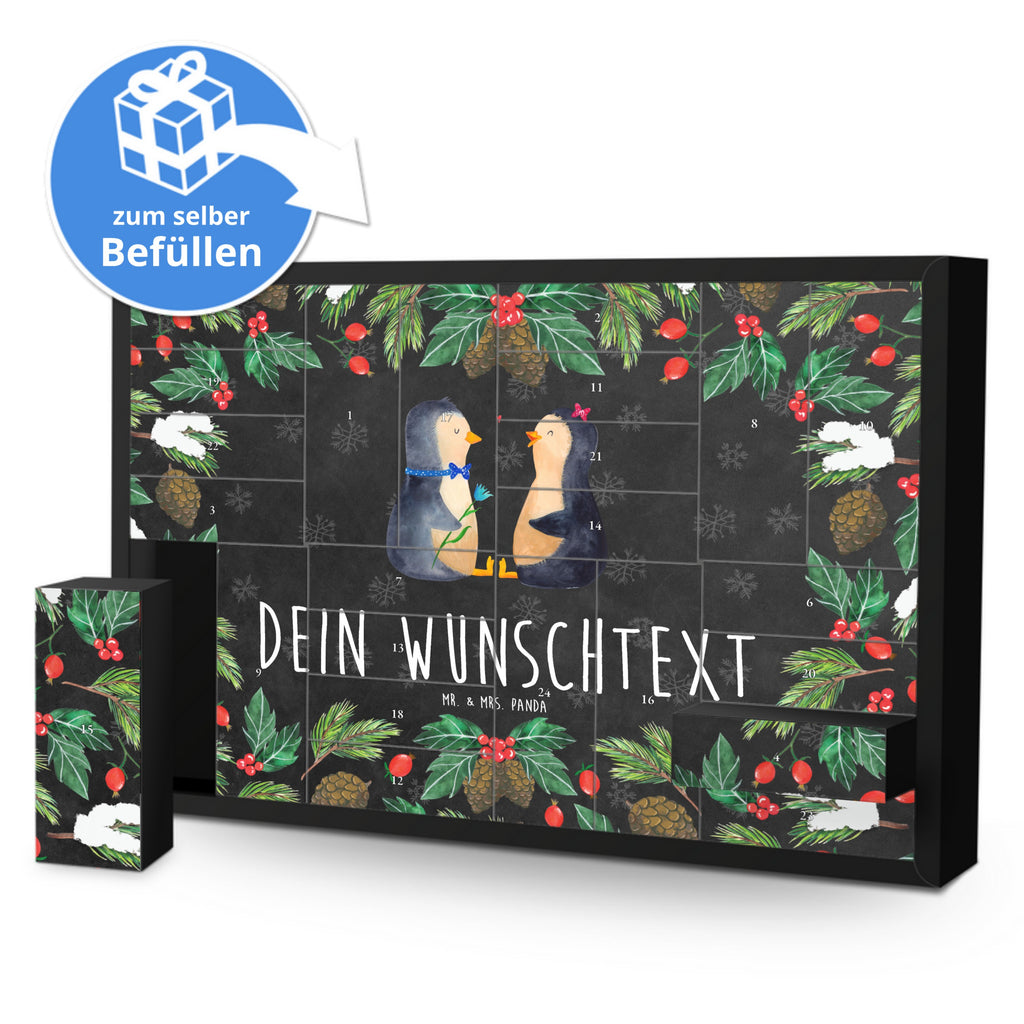 Personalisierter Befüllbarer Adventskalender Pinguin Pärchen Befüllbarer Adventskalender, Adventskalender zum selbst befüllen, Pinguin, Pinguine, Liebe, Liebespaar, Liebesbeweis, Liebesgeschenk, Verlobung, Jahrestag, Hochzeitstag, Hochzeit, Hochzeitsgeschenk, große Liebe, Traumpaar