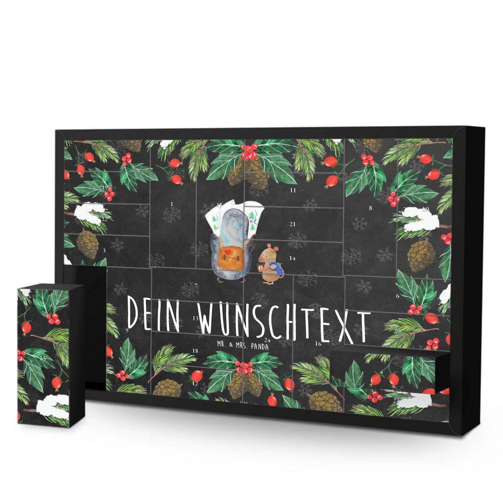 Personalisierter Befüllbarer Adventskalender Pinguin & Maus Wanderer Befüllbarer Adventskalender, Adventskalender zum selbst befüllen, Pinguin, Pinguine, Abenteurer, Abenteuer, Roadtrip, Ausflug, Wanderlust, wandern