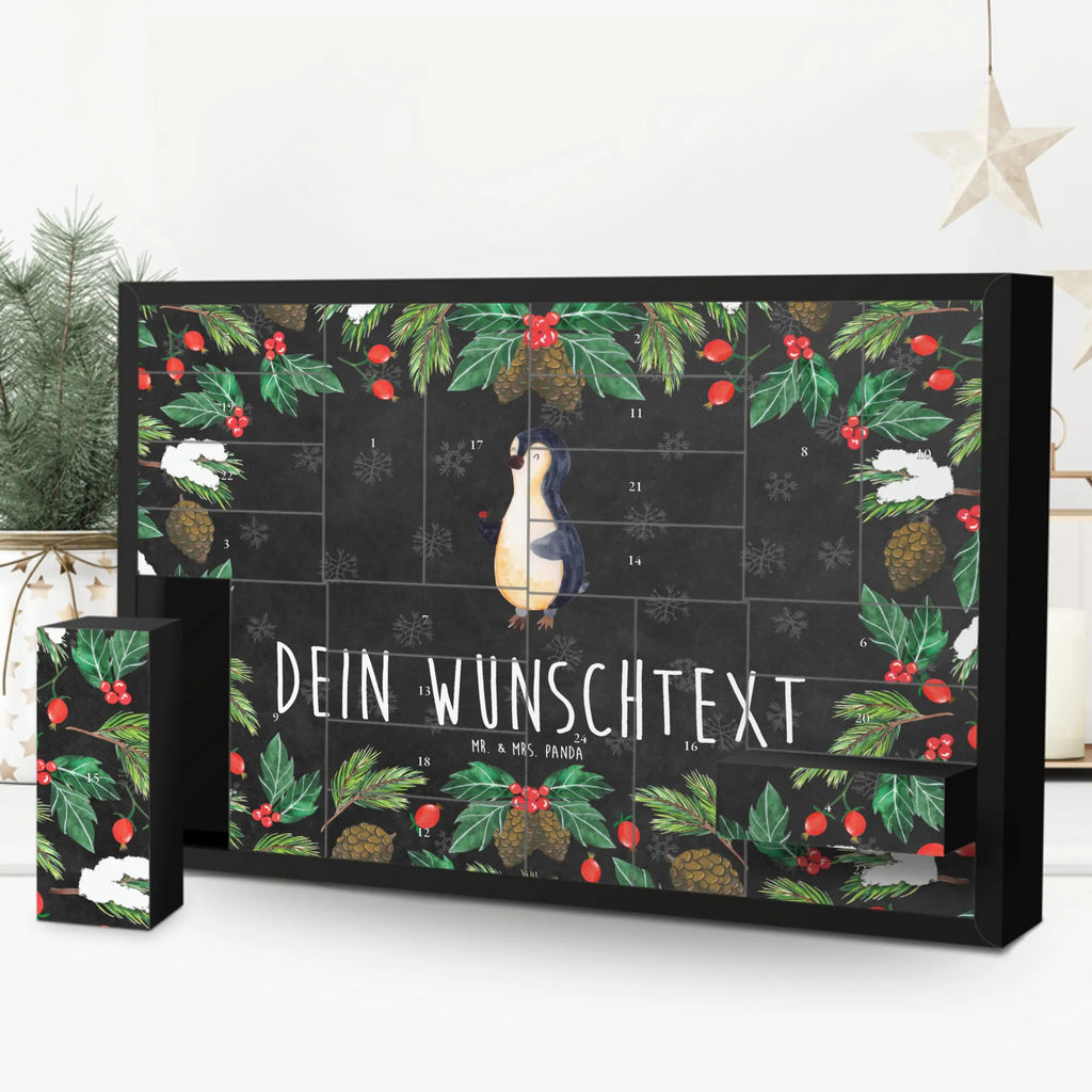 Personalisierter Befüllbarer Adventskalender Pinguin Marienkäfer Befüllbarer Adventskalender, Adventskalender zum selbst befüllen, Pinguin, Pinguine, Marienkäfer, Liebe, Wunder, Glück, Freude, Lebensfreude