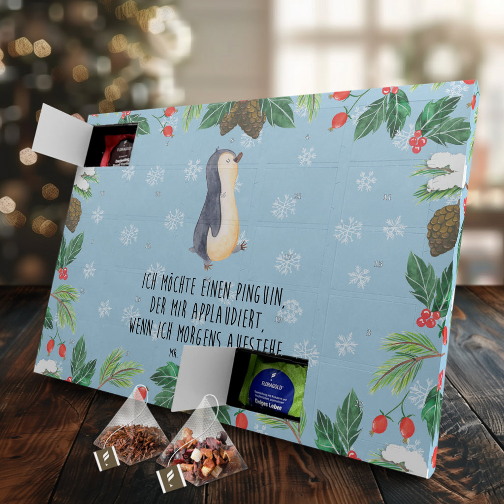 Tee Adventskalender Pinguin marschieren Adventskalender, Kerzen Adventskalender, Duftkerzen Adventskalender, Pinguin, Pinguine, Frühaufsteher, Langschläfer, Bruder, Schwester, Familie