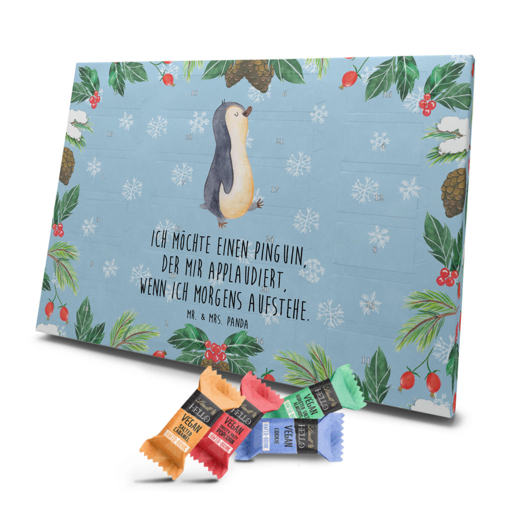 Veganer Adventskalender Pinguin marschieren Schokoladen Adventskalender, Pinguin, Pinguine, Frühaufsteher, Langschläfer, Bruder, Schwester, Familie