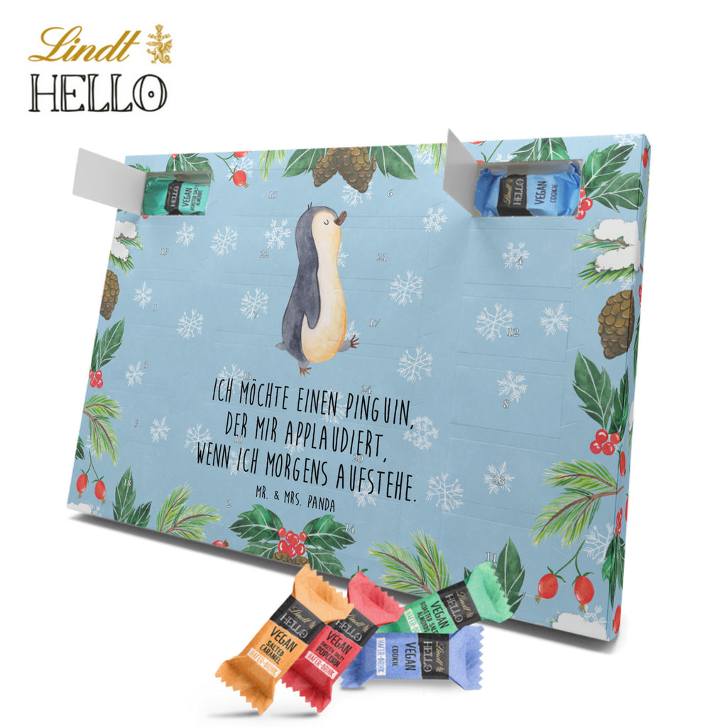 Veganer Adventskalender Pinguin marschieren Schokoladen Adventskalender, Pinguin, Pinguine, Frühaufsteher, Langschläfer, Bruder, Schwester, Familie