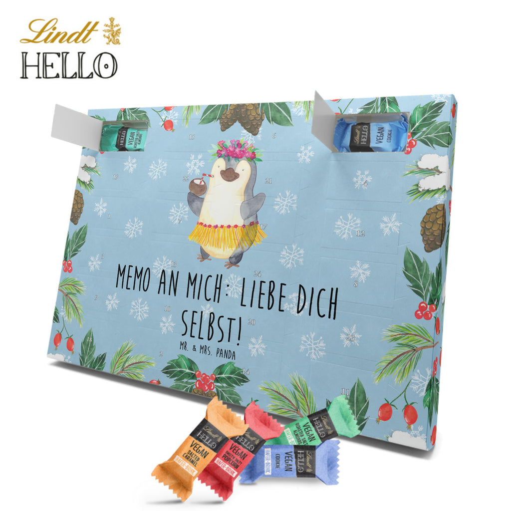 Veganer Adventskalender Pinguin Kokosnuss Schokoladen Adventskalender, Pinguin, Aloha, Hawaii, Urlaub, Kokosnuss, Pinguine