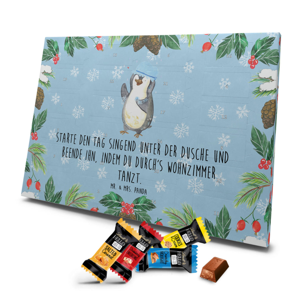 Markenschokolade Adventskalender Pinguin Duschen Adventskalender, Weihnachtskalender, Markenschokolade Adventskalender, Pinguin, Pinguine, Dusche, duschen, Lebensmotto, Motivation, Neustart, Neuanfang, glücklich sein