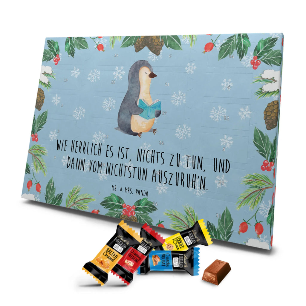 Markenschokolade Adventskalender Pinguin Buch Adventskalender, Weihnachtskalender, Markenschokolade Adventskalender, Pinguin, Pinguine, Buch, Lesen, Bücherwurm, Nichtstun, Faulenzen, Ferien, Urlaub, Freizeit