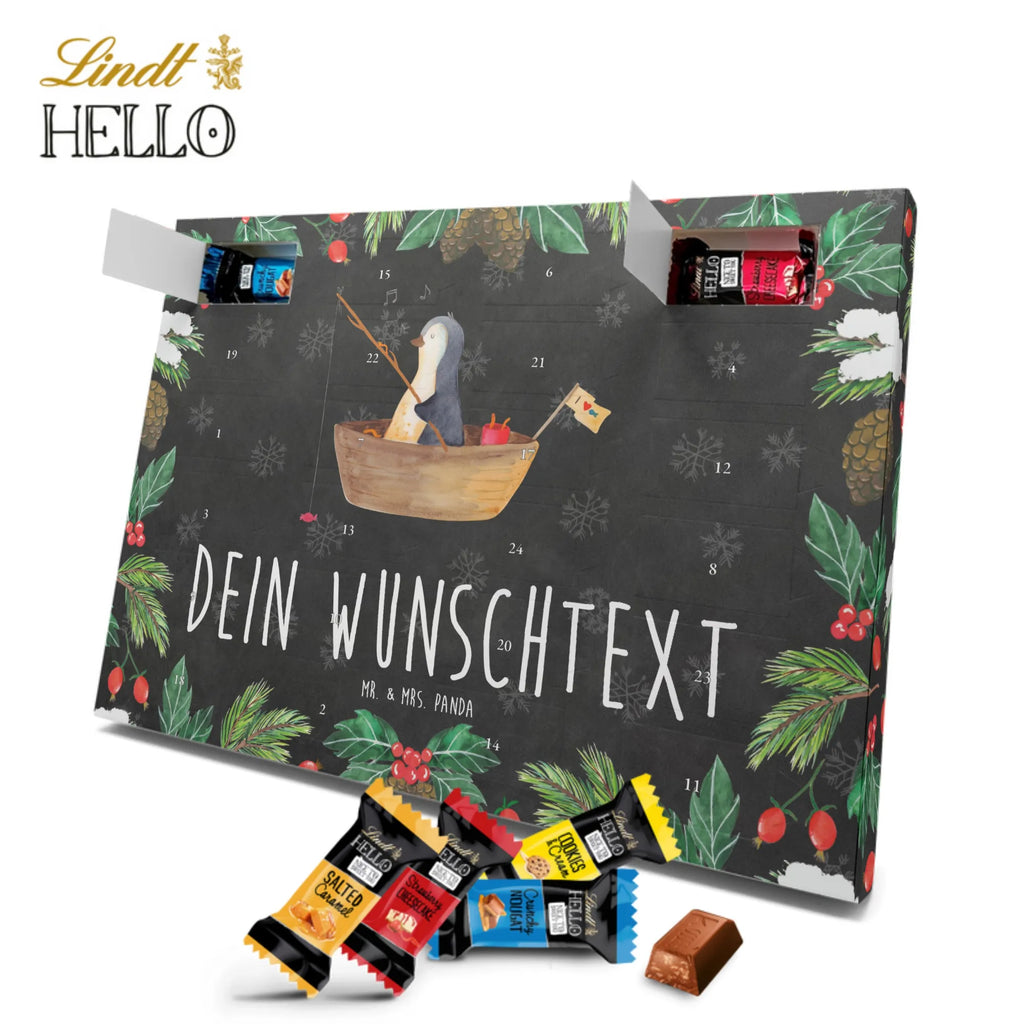 Personalisierter Markenschokolade Adventskalender Pinguin Angelboot Personalisierter Adventskalender, Pinguin, Pinguine, Angeln, Boot, Angelboot, Lebenslust, Leben, genießen, Motivation, Neustart, Neuanfang, Trennung, Scheidung, Geschenkidee Liebeskummer