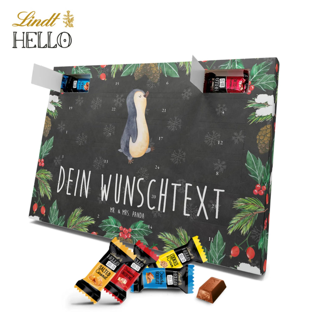 Personalisierter Markenschokolade Adventskalender Pinguin marschieren Personalisierter Adventskalender, Pinguin, Pinguine, Frühaufsteher, Langschläfer, Bruder, Schwester, Familie