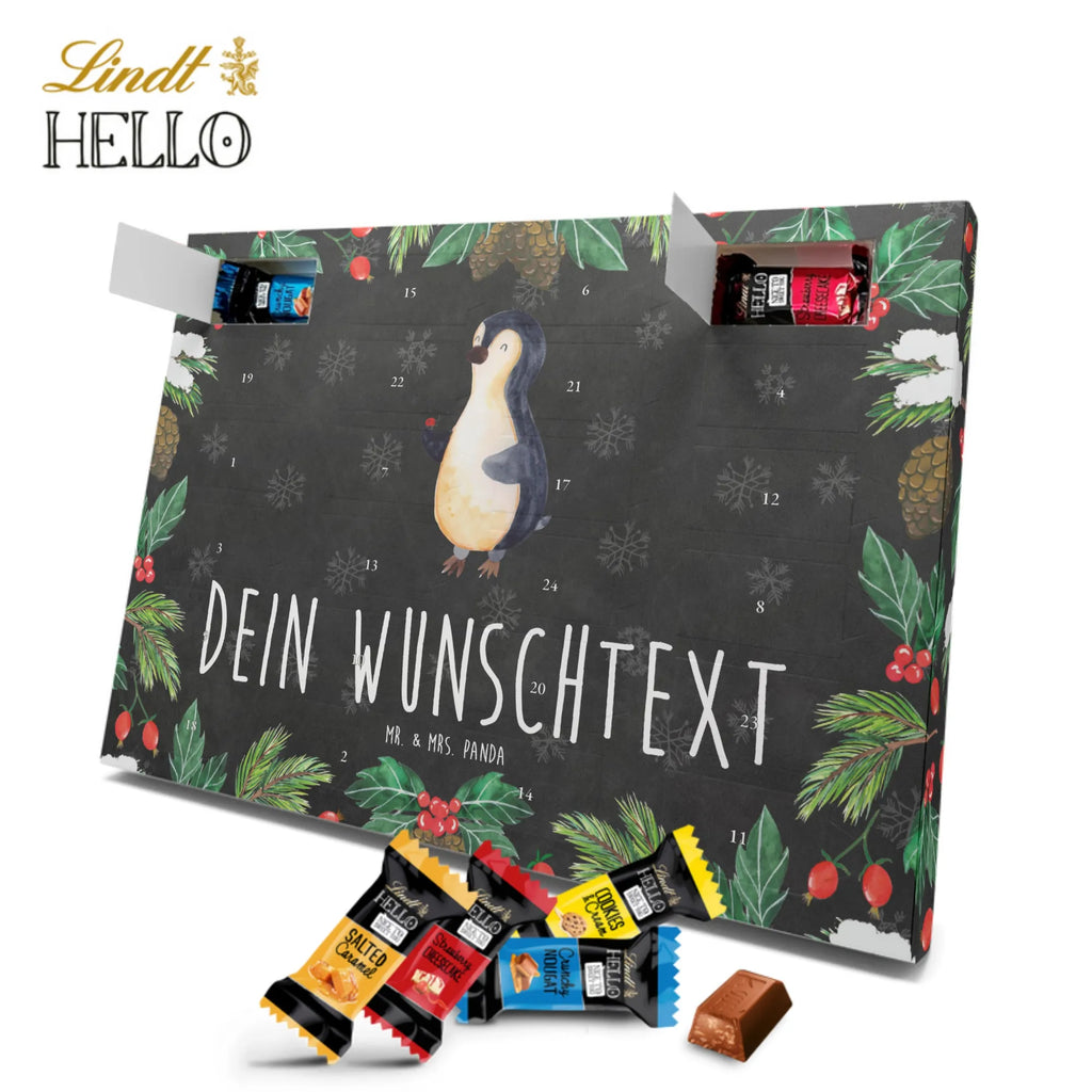 Personalisierter Markenschokolade Adventskalender Pinguin Marienkäfer Personalisierter Adventskalender, Pinguin, Pinguine, Marienkäfer, Liebe, Wunder, Glück, Freude, Lebensfreude