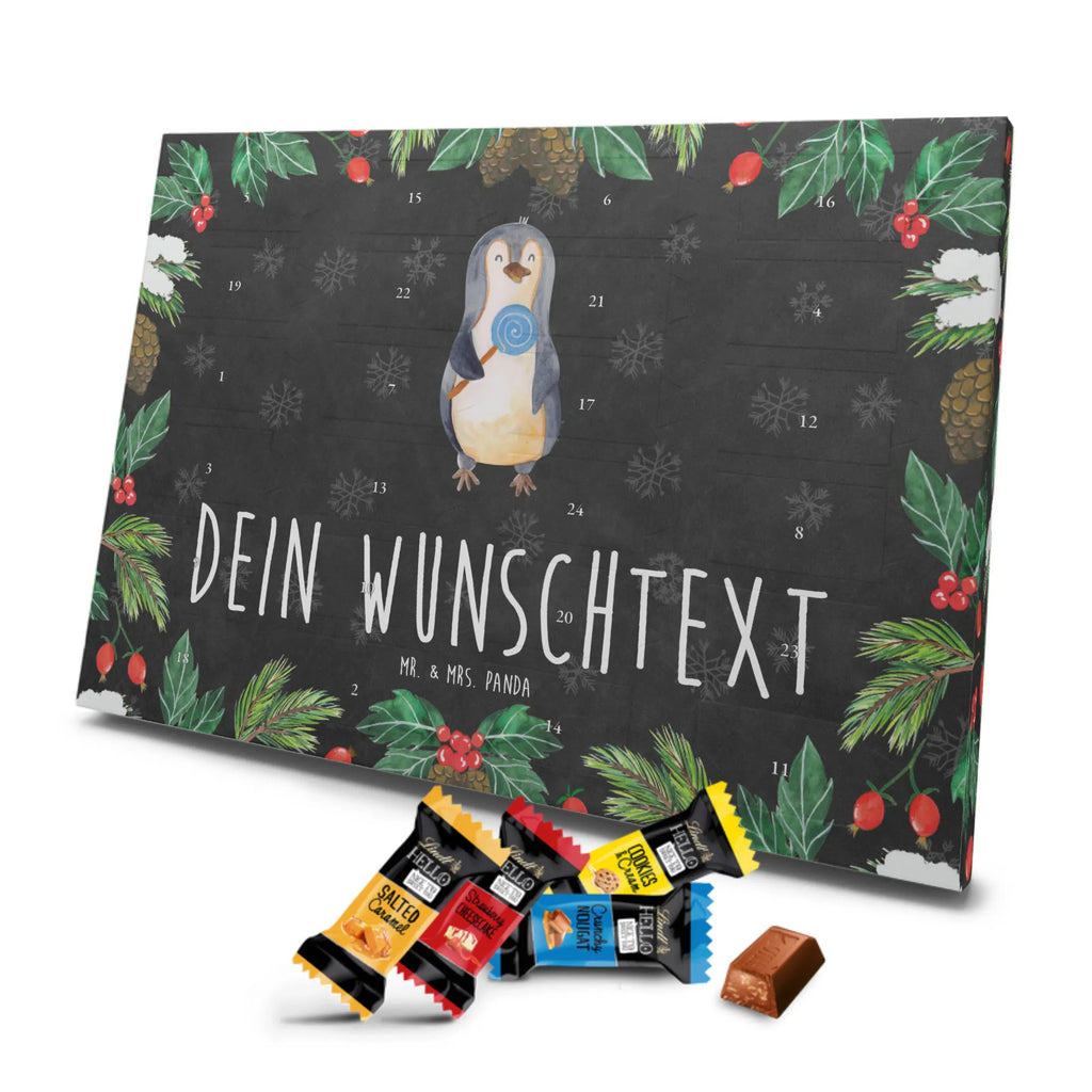 Personalisierter Markenschokolade Adventskalender Pinguin Lolli Personalisierter Adventskalender, Pinguin, Pinguine, Lolli, Süßigkeiten, Blödsinn, Spruch, Rebell, Gauner, Ganove, Rabauke