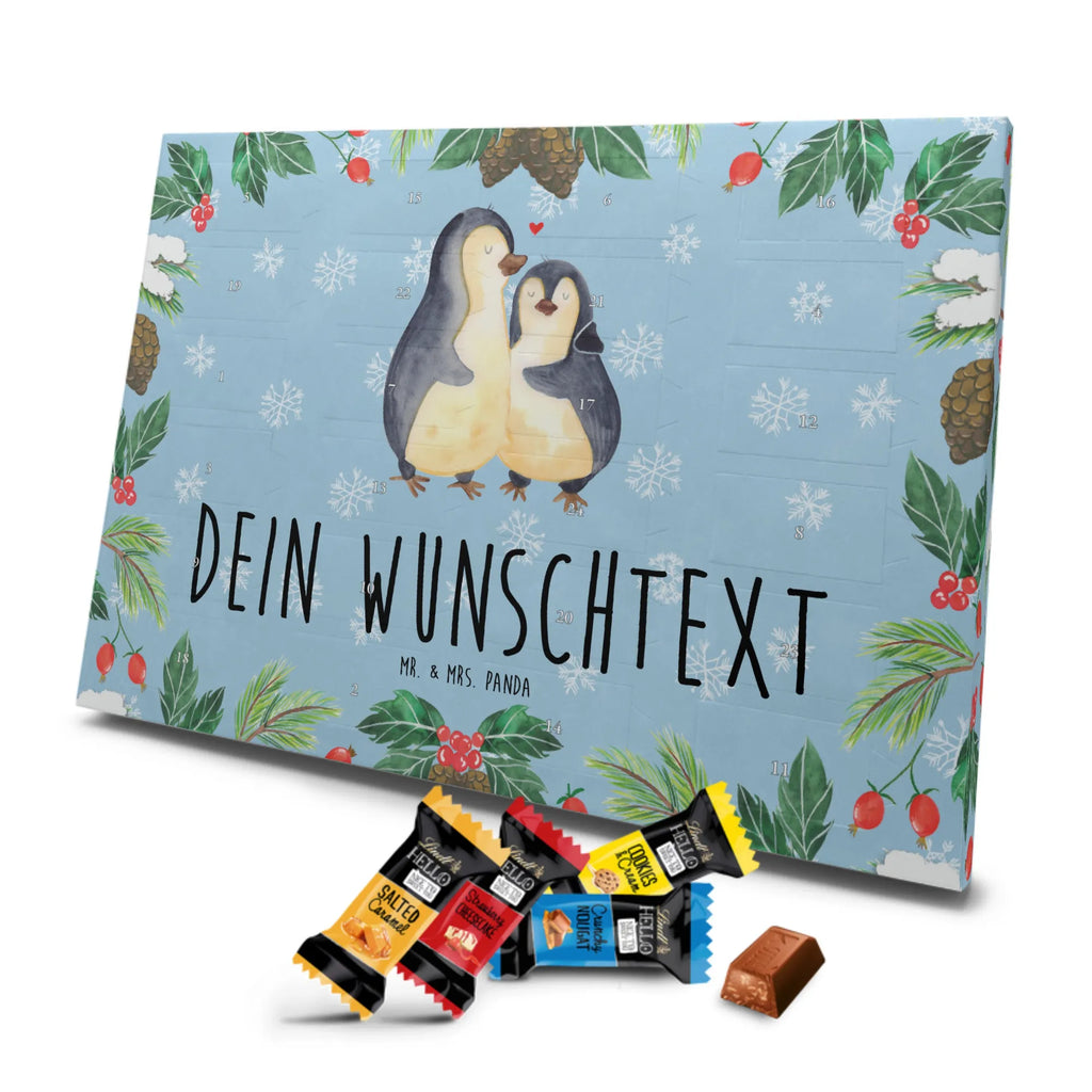 Personalisierter Markenschokolade Adventskalender Pinguin umarmen Personalisierter Adventskalender, Pinguin, Liebe, Liebespaar, Liebesbeweis, Liebesgeschenk, Verlobung, Jahrestag, Hochzeitstag, Hochzeit, Hochzeitsgeschenk