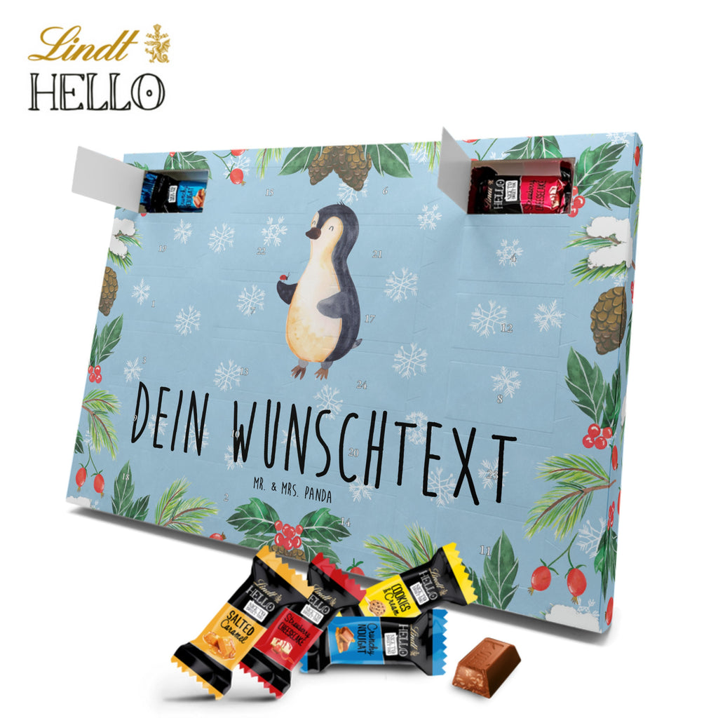 Personalisierter Markenschokolade Adventskalender Pinguin Marienkäfer Personalisierter Adventskalender, Pinguin, Pinguine, Marienkäfer, Liebe, Wunder, Glück, Freude, Lebensfreude