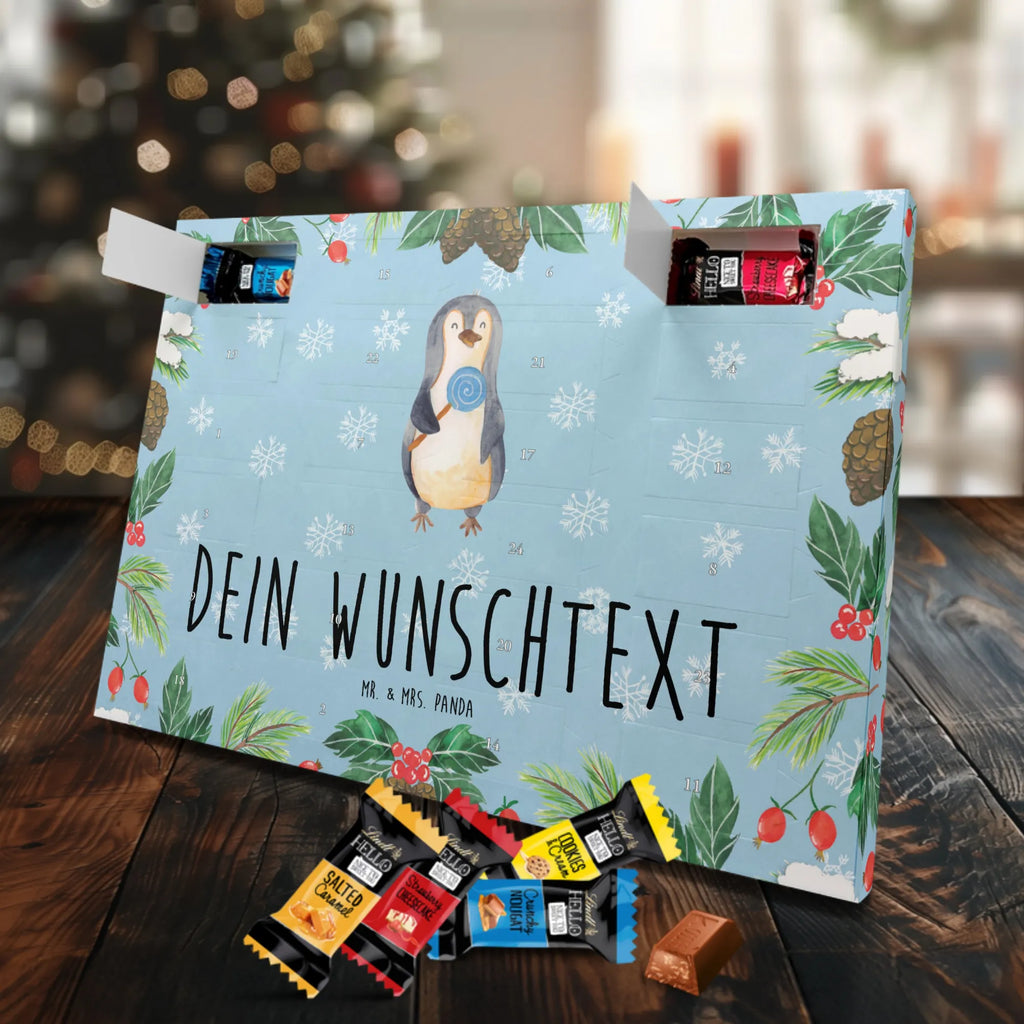 Personalisierter Markenschokolade Adventskalender Pinguin Lolli Personalisierter Adventskalender, Pinguin, Pinguine, Lolli, Süßigkeiten, Blödsinn, Spruch, Rebell, Gauner, Ganove, Rabauke