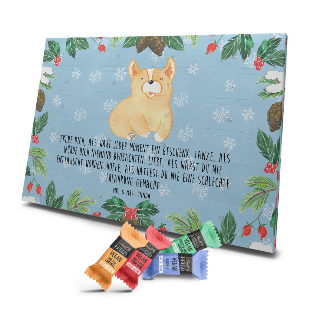 Veganer Adventskalender Corgie Schokoladen Adventskalender, Hund, Hundemotiv, Haustier, Hunderasse, Tierliebhaber, Hundebesitzer, Sprüche, Corgie, Welsh Corgie Pembroke, britisch, Motivation, Spruch, Hundespruch, Lebensfreude