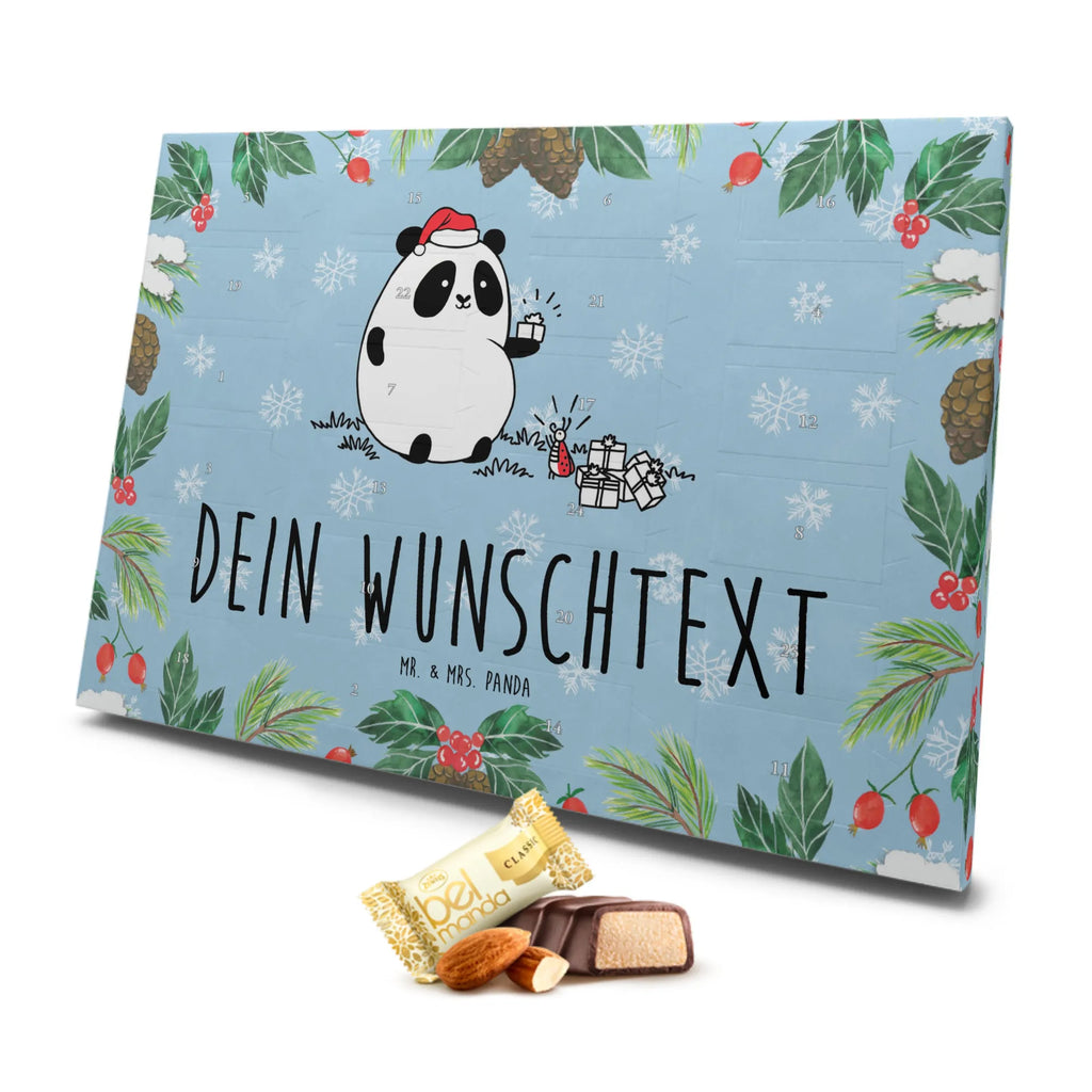 Personalisierter Marzipan Adventskalender Panda Weihnachtsgeschenk Personalisierter Marzipan Adventskalender