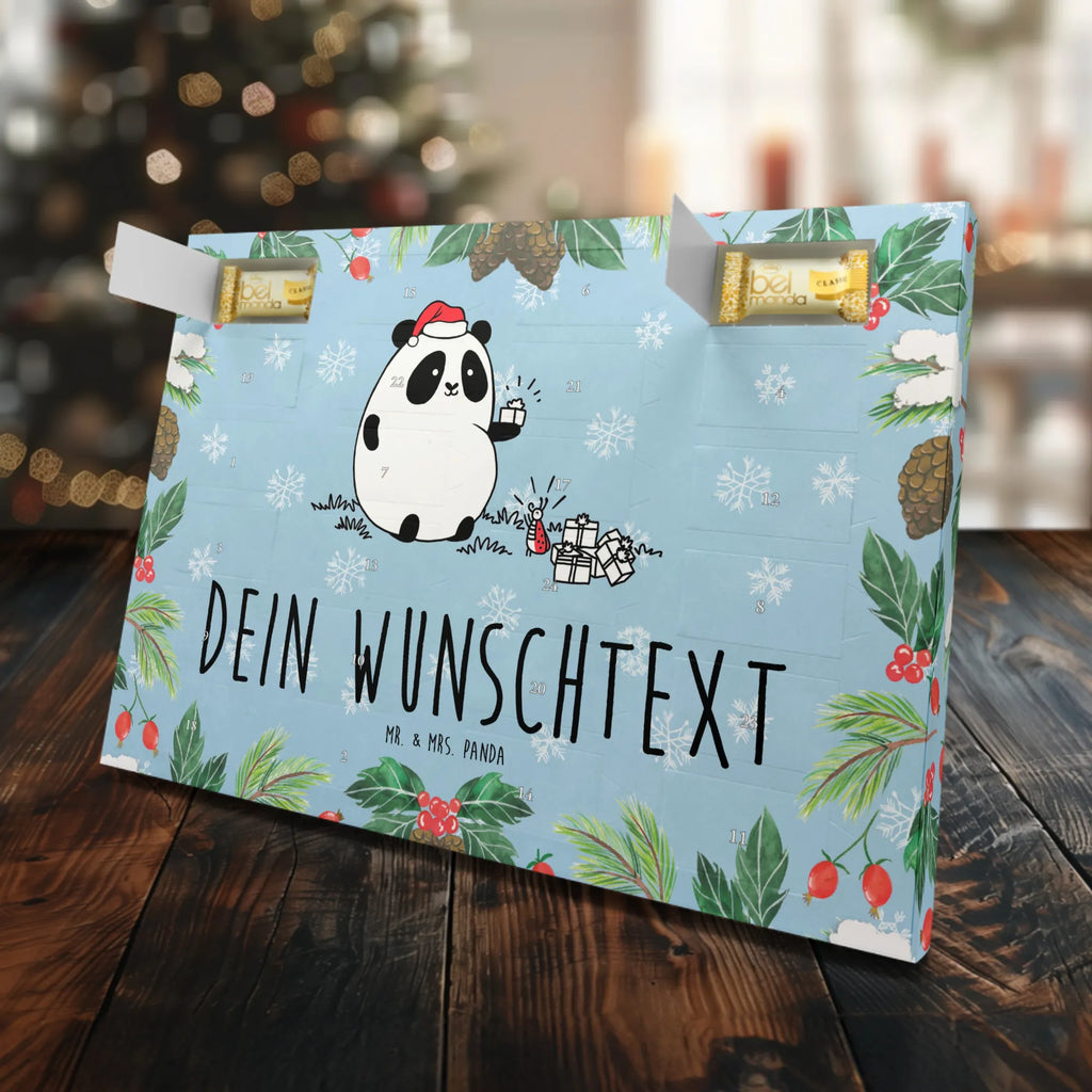 Personalisierter Marzipan Adventskalender Panda Weihnachtsgeschenk Personalisierter Marzipan Adventskalender