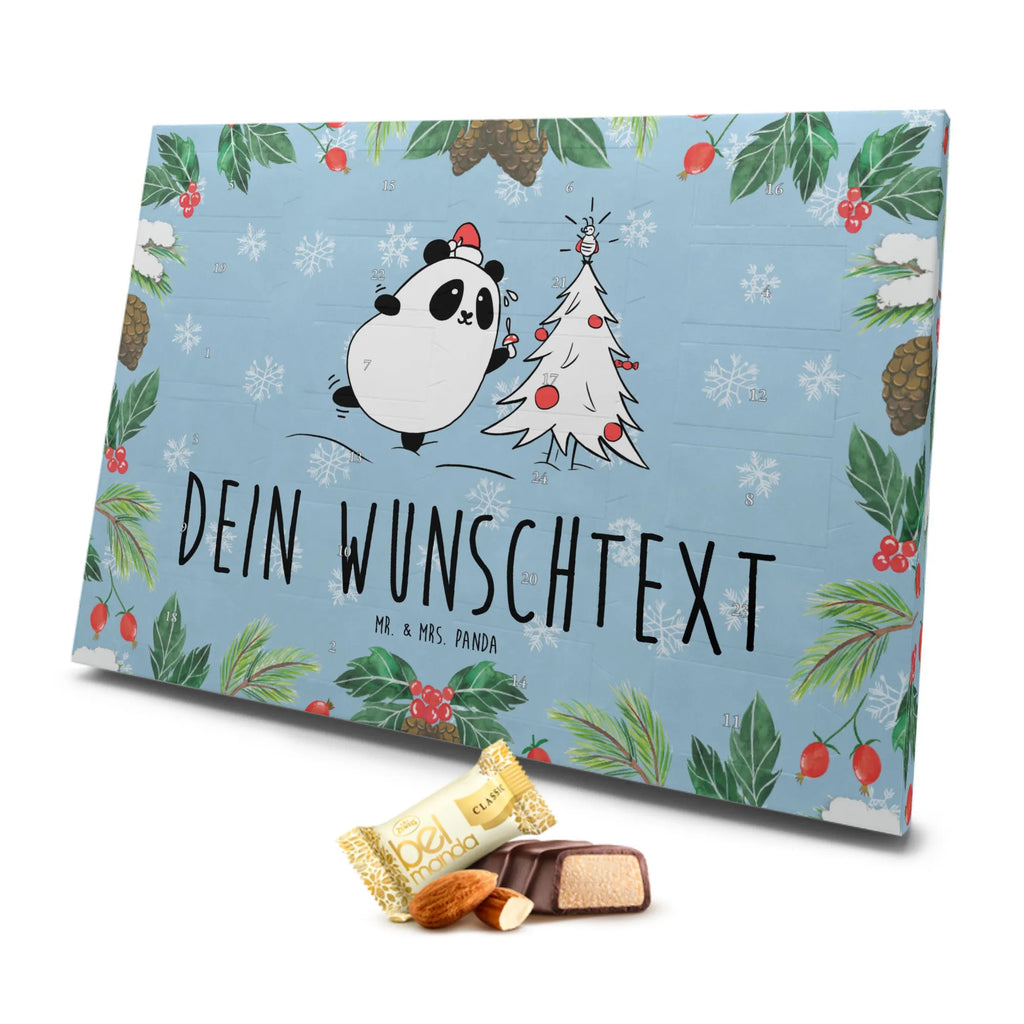 Personalisierter Marzipan Adventskalender Panda Weihnachtszeit Personalisierter Marzipan Adventskalender