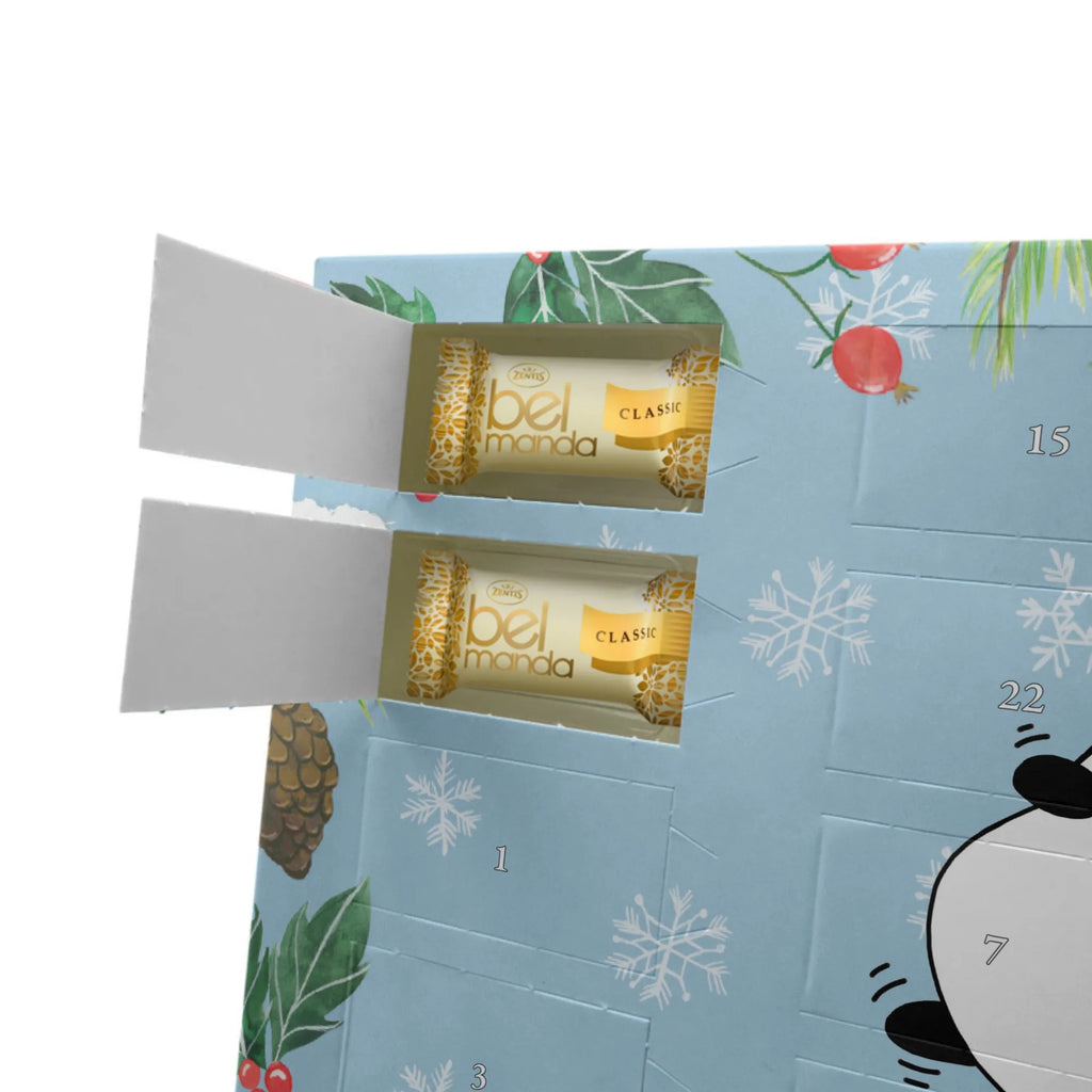 Personalisierter Marzipan Adventskalender Panda Weihnachtszeit Personalisierter Marzipan Adventskalender