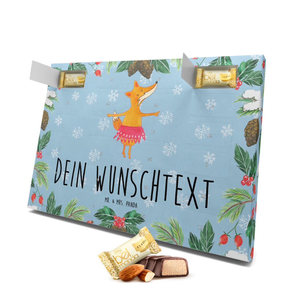 Personalisierter Marzipan Adventskalender Fuchs Ballerina Personalisierter Marzipan Adventskalender, Fuchs, Fuchs Spruch, Füchse, Füchsin, Ballerina, Ballett, Tänzerin, Tanzen, Party, Einladung, Geburtstag