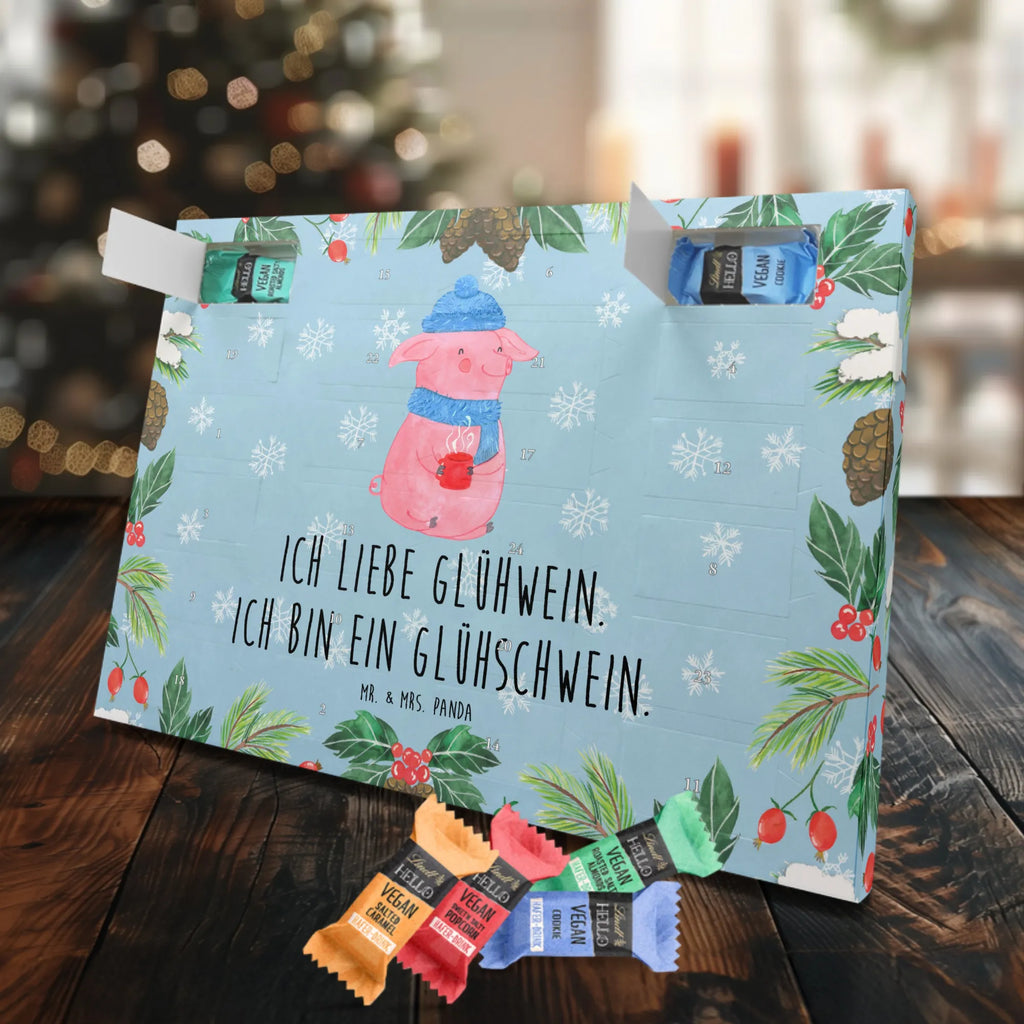 Veganer Adventskalender Schwein Glühwein Schokoladen Adventskalender, Winter, Weihnachten, Weihnachtsdeko, Nikolaus, Advent, Heiligabend, Wintermotiv, Glühschwein, Glühwein, Weihnachtsmarkt, Punsch