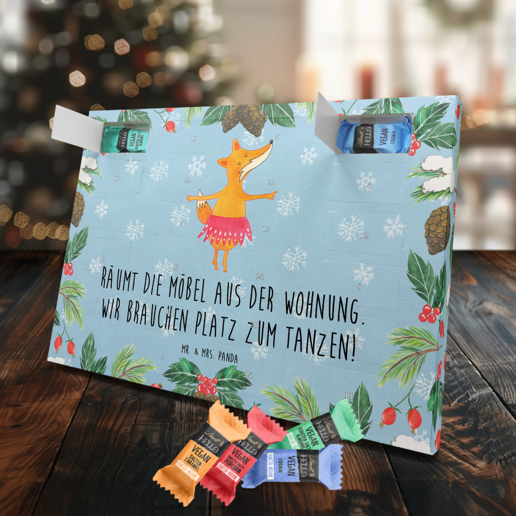 Veganer Adventskalender Fuchs Ballerina Schokoladen Adventskalender, Fuchs, Fuchs Spruch, Füchse, Füchsin, Ballerina, Ballett, Tänzerin, Tanzen, Party, Einladung, Geburtstag