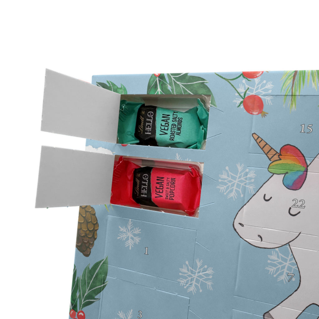 Veganer Adventskalender Einhorn Happy Schokoladen Adventskalender, Einhorn, Einhörner, Einhorn Deko, Pegasus, Unicorn, glücklich, fröhlich, Spaß, Freude, Lebensfreude, witzig, spannend, Lächeln, Lachen