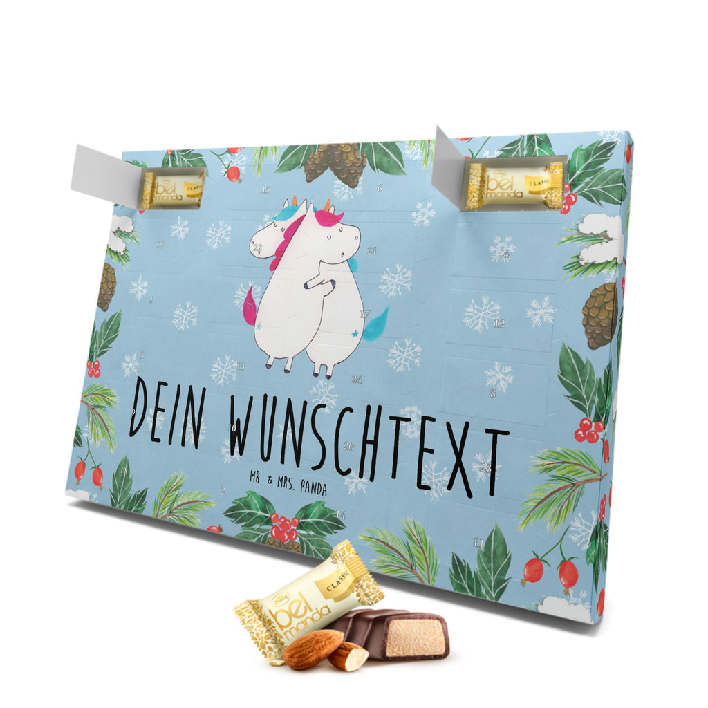 Personalisierter Marzipan Adventskalender Einhörner Umarmen Personalisierter Marzipan Adventskalender, Einhorn, Einhörner, Einhorn Deko, Pegasus, Unicorn, Freundinnen, Freundin, BFF, Schwester, Schwestern, Familie, Geschwister, Sister, Liebe