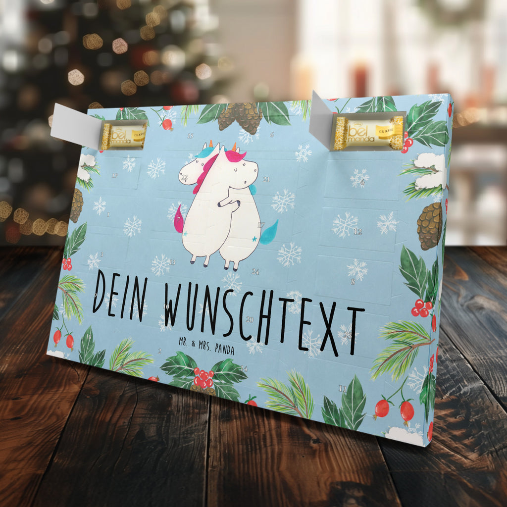 Personalisierter Marzipan Adventskalender Einhörner Umarmen Personalisierter Marzipan Adventskalender, Einhorn, Einhörner, Einhorn Deko, Pegasus, Unicorn, Freundinnen, Freundin, BFF, Schwester, Schwestern, Familie, Geschwister, Sister, Liebe