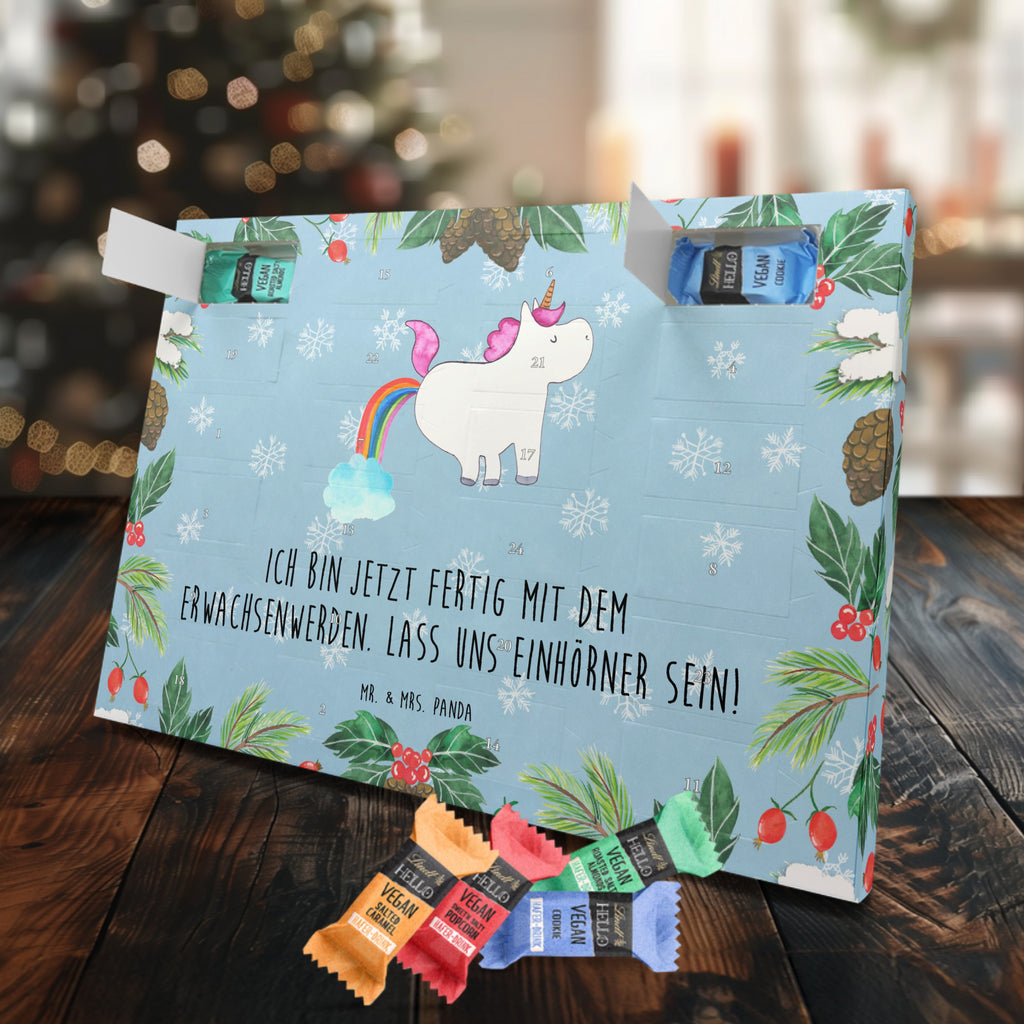 Veganer Adventskalender Einhorn Pupsen Schokoladen Adventskalender, Einhorn, Einhörner, Einhorn Deko, Pegasus, Unicorn, Pups, Regenbogen, Glitzer, Einhornpower, Erwachsenwerden, Spaß, lustig, Freundin