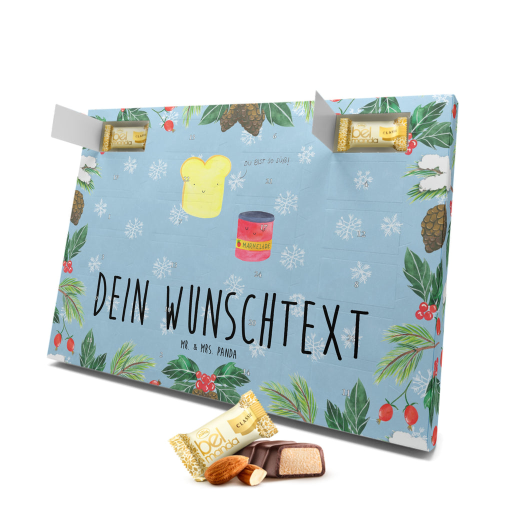 Personalisierter Marzipan Adventskalender Toast Marmelade Personalisierter Marzipan Adventskalender, Tiermotive, Gute Laune, lustige Sprüche, Tiere, Toast, Marmelade, Dreamteam, süße Postkarte, süß, Küche Deko, Küche Spruch, Frühstück Einladung, Brot, Toastbrot