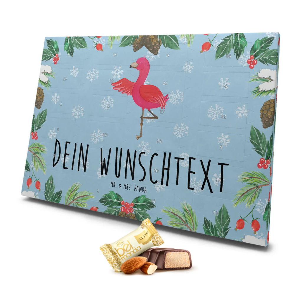 Personalisierter Marzipan Adventskalender Flamingo Yoga Personalisierter Marzipan Adventskalender, Flamingo, Vogel, Yoga, Namaste, Achtsamkeit, Yoga-Übung, Entspannung, Ärger, Aufregen, Tiefenentspannung