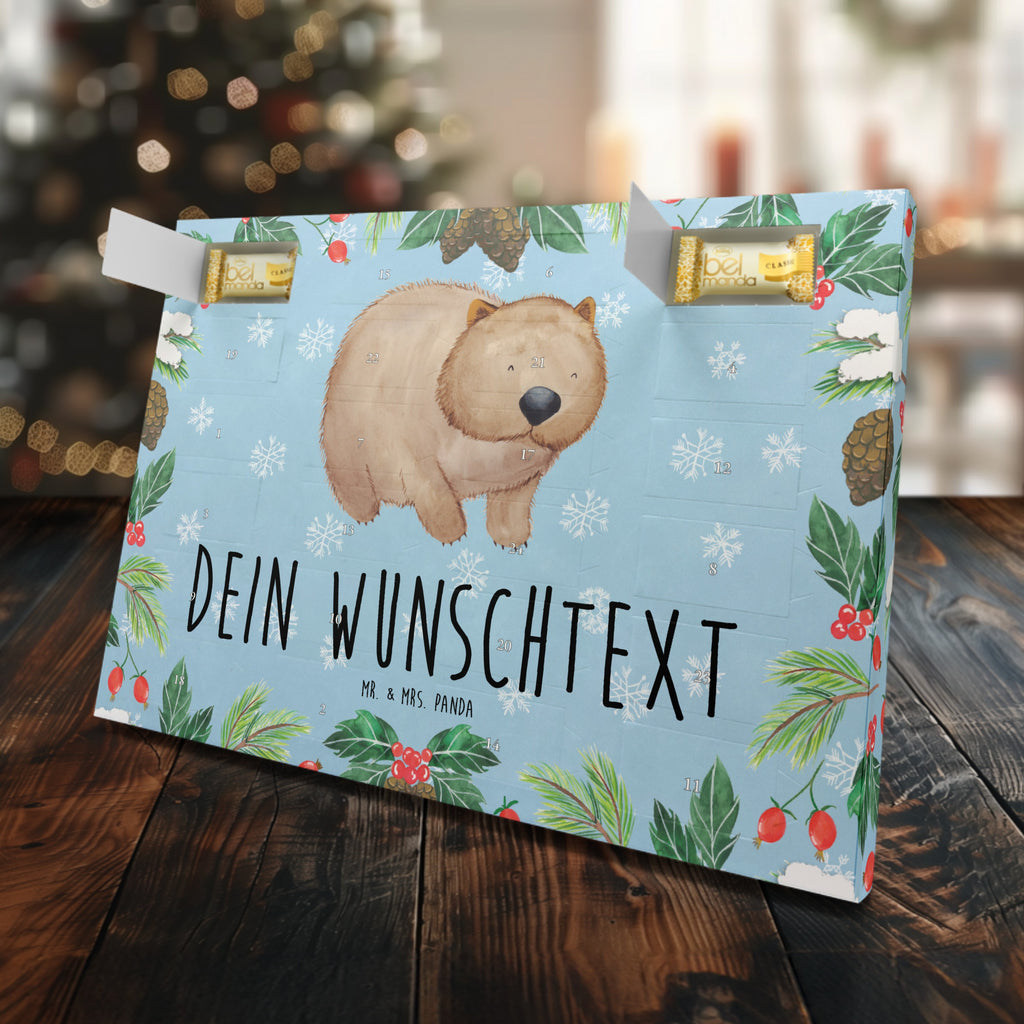 Personalisierter Marzipan Adventskalender Wombat Personalisierter Marzipan Adventskalender, Tiermotive, Gute Laune, lustige Sprüche, Tiere, Wombat, Das Leben ist schön, Motivation, Spruch, Australien