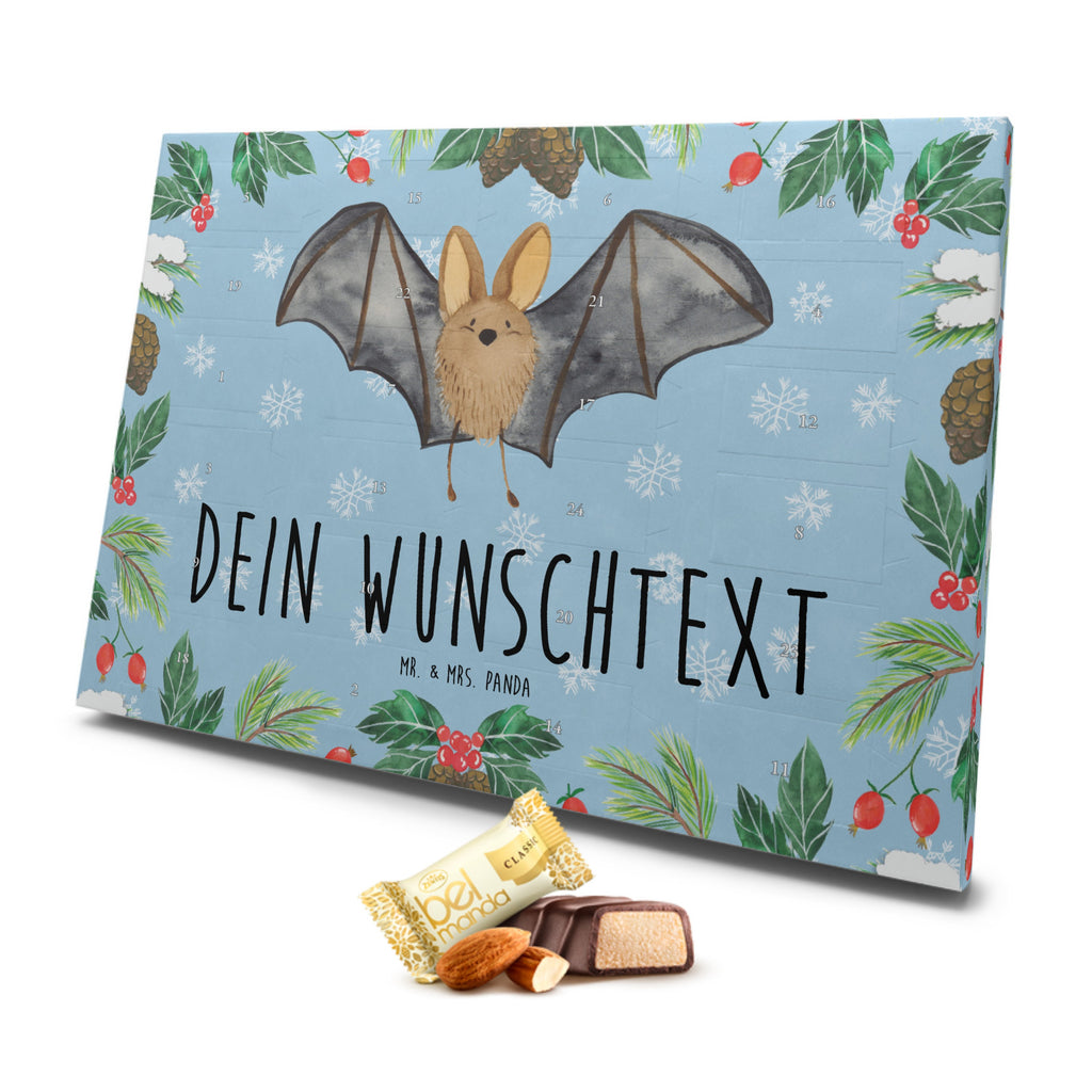 Personalisierter Marzipan Adventskalender Fledermaus Flügel Personalisierter Marzipan Adventskalender, Tiermotive, Gute Laune, lustige Sprüche, Tiere