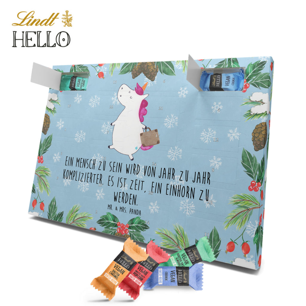 Veganer Adventskalender Einhorn Koffer Schokoladen Adventskalender, Einhorn, Einhörner, Einhorn Deko, Pegasus, Unicorn, unicorn, Koffer, Verreisen, Reise, Gepäck, Abenteuer, Erwachsen, Kind, albern, Spaß, lustig, witzig