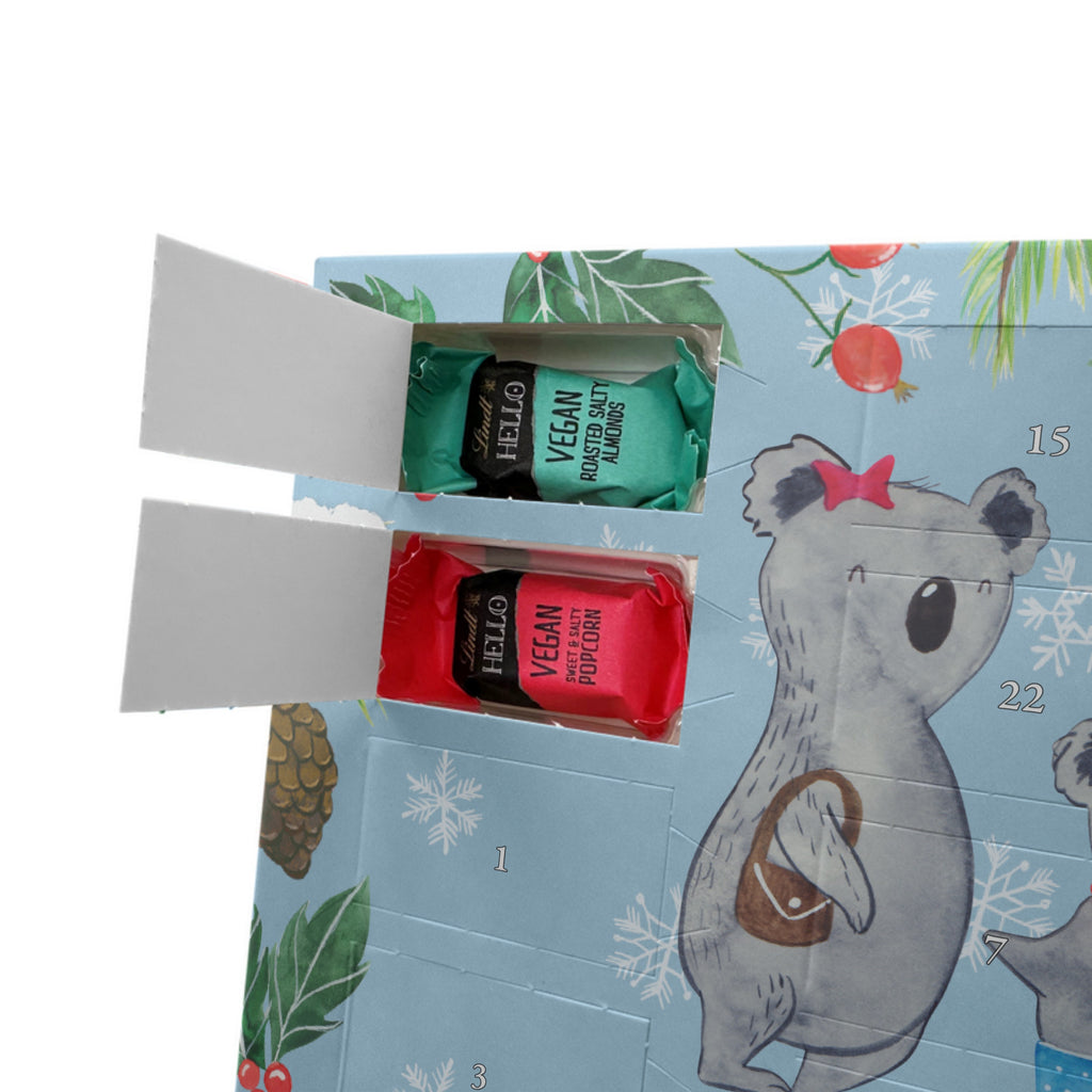 Veganer Adventskalender Koala Familie zwei Schokoladen Adventskalender, Familie, Vatertag, Muttertag, Bruder, Schwester, Mama, Papa, Oma, Opa, Koala, Koalabär, beste Familie, Familienzeit, Familienleben, Koalafamilie, Lieblingsfamilie