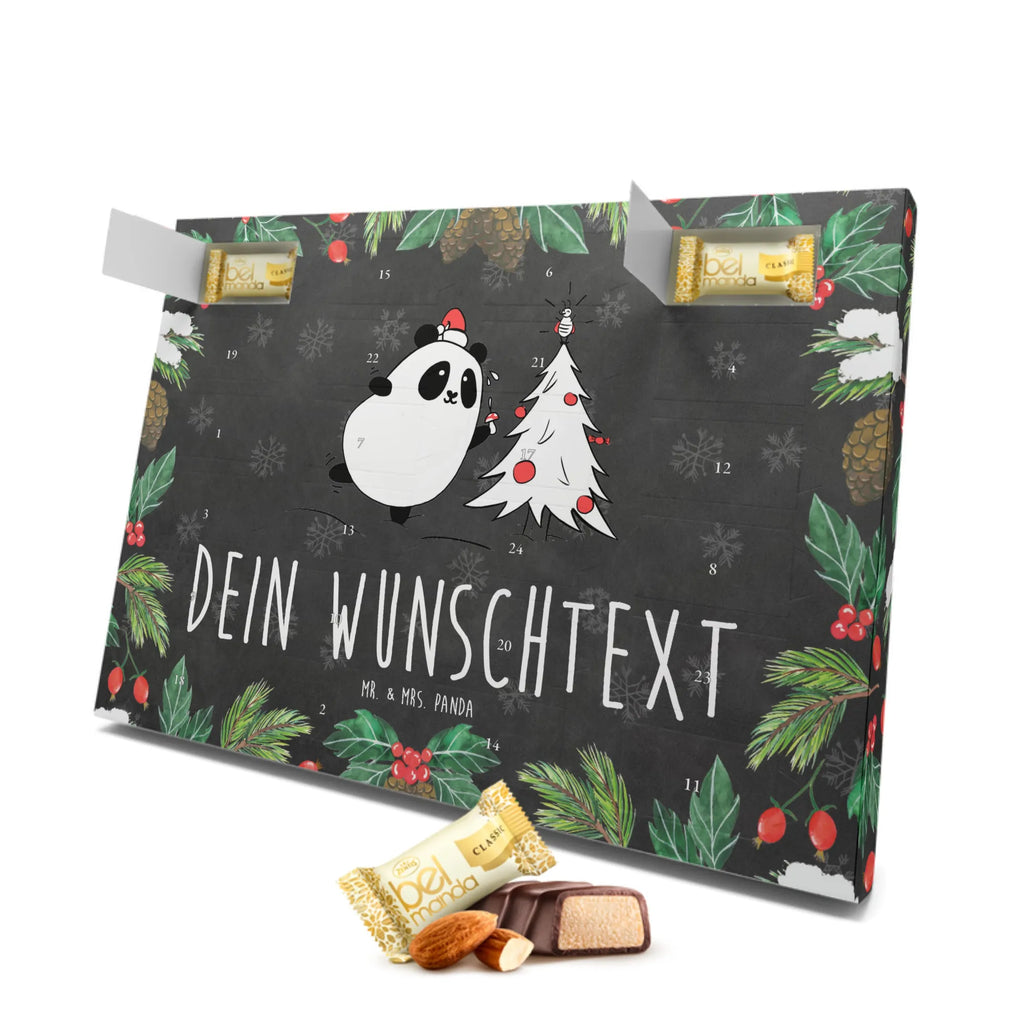 Personalisierter Marzipan Adventskalender Panda Weihnachtszeit Personalisierter Marzipan Adventskalender