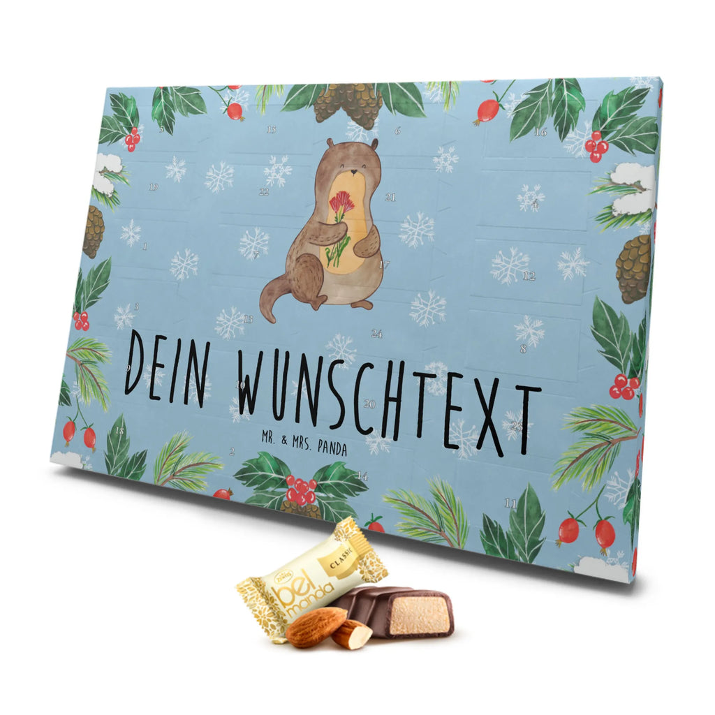 Personalisierter Marzipan Adventskalender Otter Blumenstrauß Personalisierter Marzipan Adventskalender, Otter, Fischotter, Seeotter, Otter Seeotter See Otter