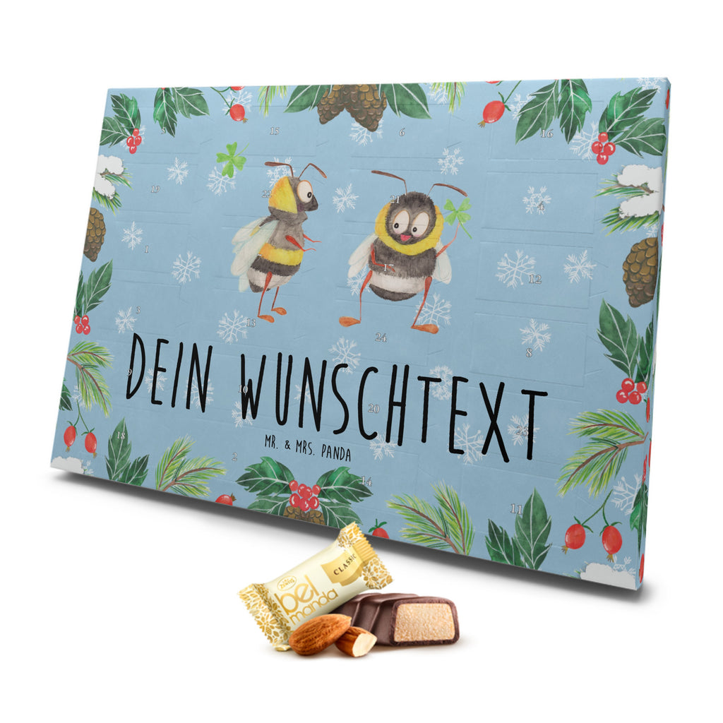 Personalisierter Marzipan Adventskalender Hummeln Kleeblatt Personalisierter Marzipan Adventskalender, Tiermotive, Gute Laune, lustige Sprüche, Tiere, Hummel, Biene, Spruch positiv, Biene Deko, Spruch schön, glücklich sein, glücklich werden, Spruch fröhlich