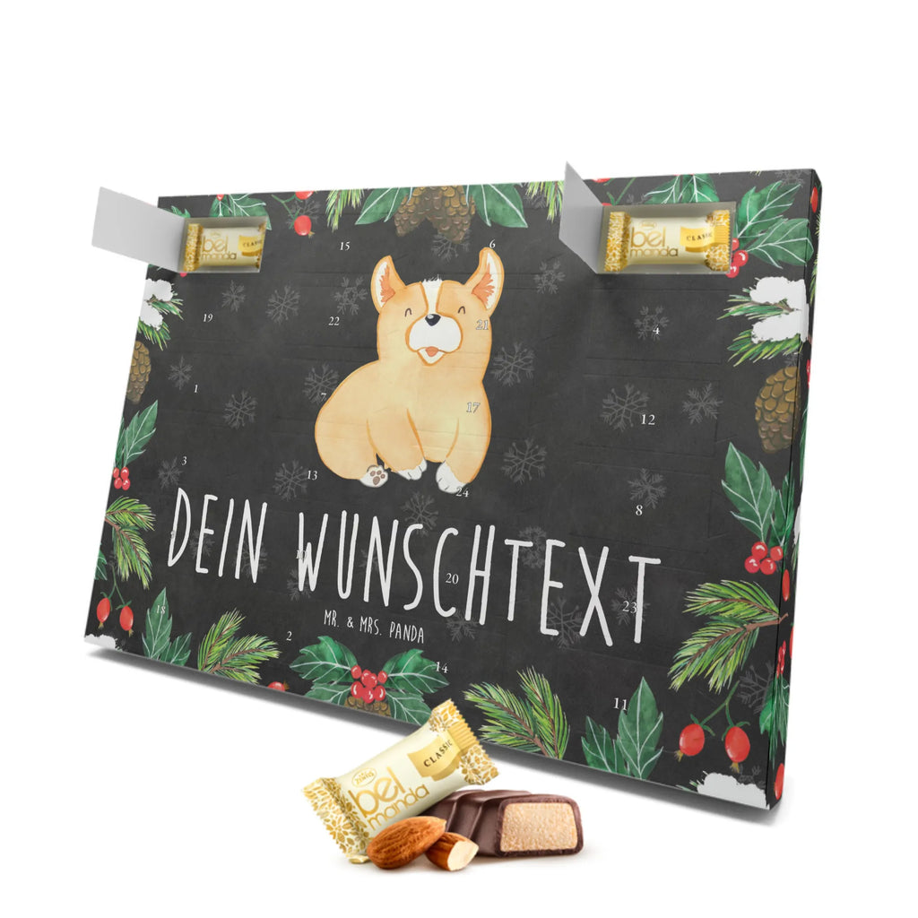 Personalisierter Marzipan Adventskalender Corgie Personalisierter Marzipan Adventskalender, Hund, Hundemotiv, Haustier, Hunderasse, Tierliebhaber, Hundebesitzer, Sprüche, Corgie, Welsh Corgie Pembroke, britisch, Motivation, Spruch, Hundespruch, Lebensfreude