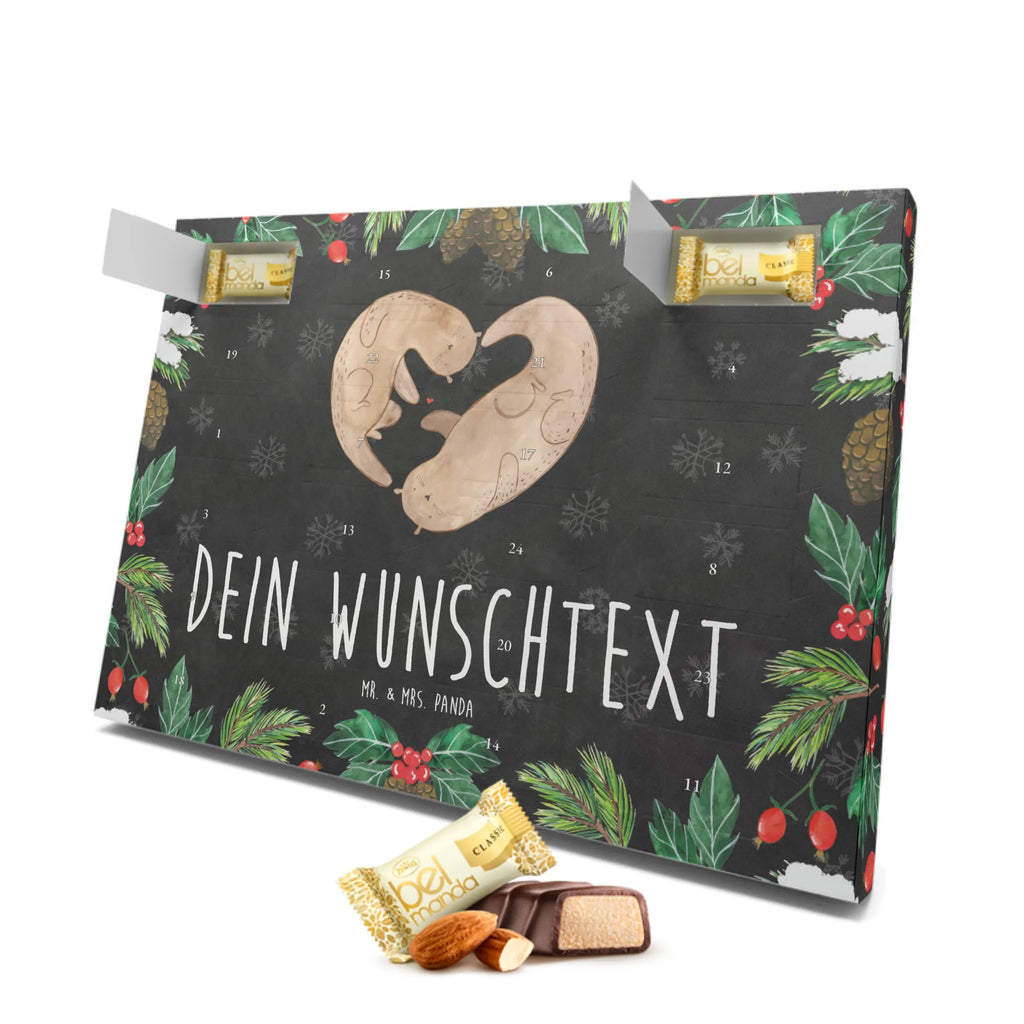 Personalisierter Marzipan Adventskalender Otter Herz Personalisierter Marzipan Adventskalender, Otter, Fischotter, Seeotter, Liebe, Herz, Liebesbeweis, Liebesgeschenk, Bessere Hälfte, Love you, Jahrestag, Hochzeitstag, Verlobung, gemeinsames Leben