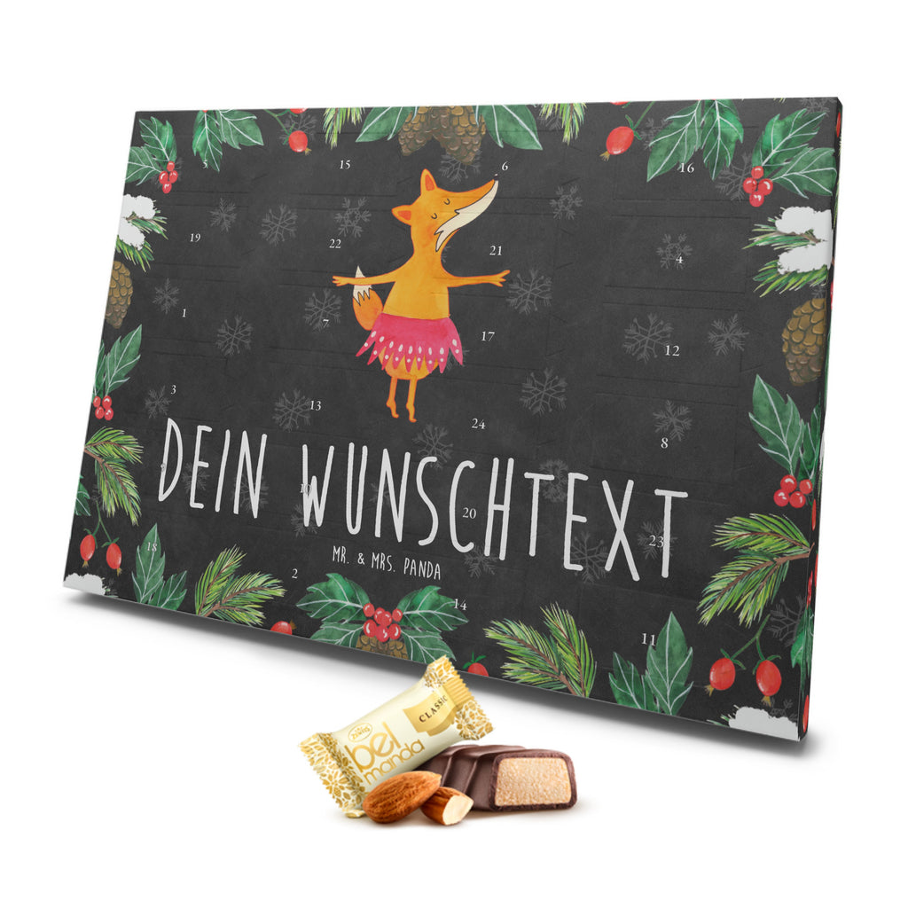 Personalisierter Marzipan Adventskalender Fuchs Ballerina Personalisierter Marzipan Adventskalender, Fuchs, Fuchs Spruch, Füchse, Füchsin, Ballerina, Ballett, Tänzerin, Tanzen, Party, Einladung, Geburtstag