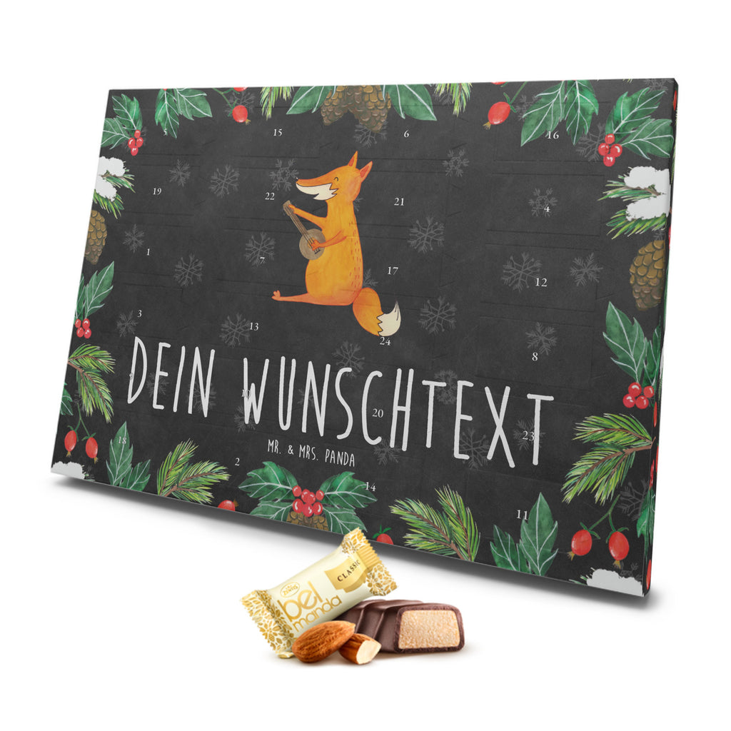 Personalisierter Marzipan Adventskalender Fuchs Gitarre Personalisierter Marzipan Adventskalender, Fuchs, Füchse, Geschenk Musiker, Musik Spruch, Musikerin, Sänger, Sängerin, Gitarre