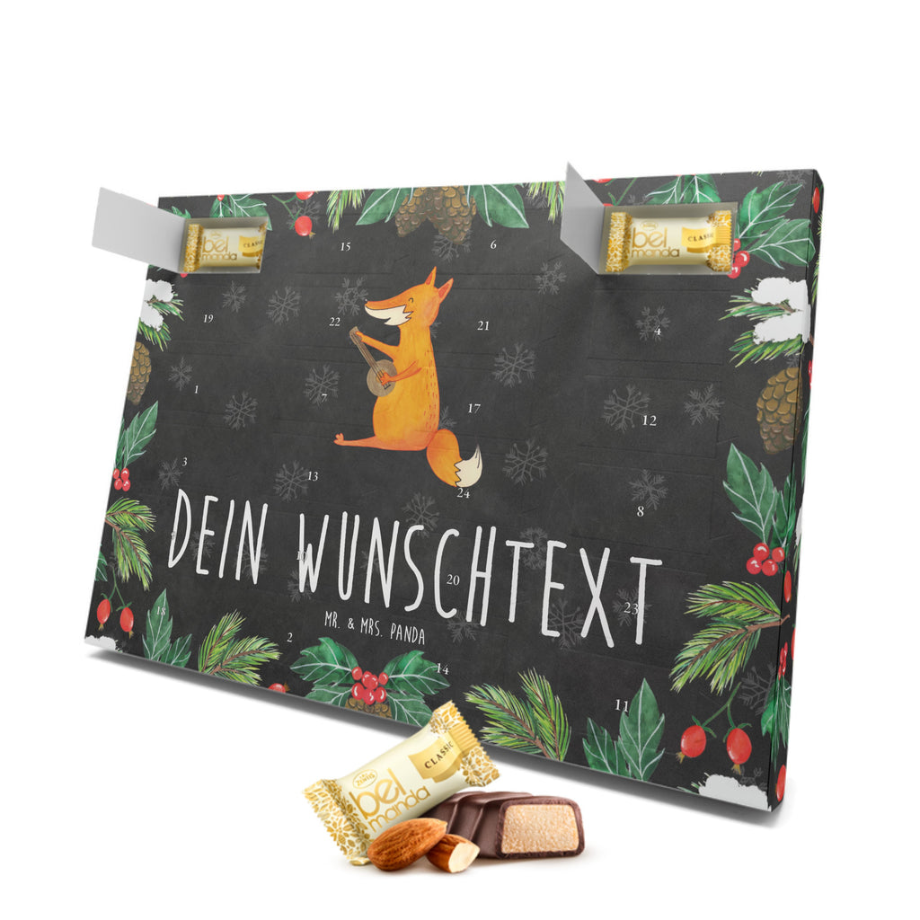 Personalisierter Marzipan Adventskalender Fuchs Gitarre Personalisierter Marzipan Adventskalender, Fuchs, Füchse, Geschenk Musiker, Musik Spruch, Musikerin, Sänger, Sängerin, Gitarre