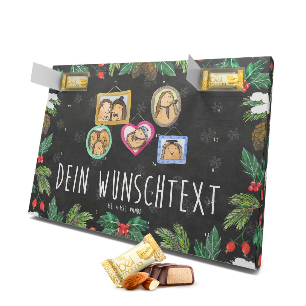 Personalisierter Marzipan Adventskalender Igel Familie Personalisierter Marzipan Adventskalender, Familie, Vatertag, Muttertag, Bruder, Schwester, Mama, Papa, Oma, Opa, Liebe, Igel, Bilder, Zusammenhalt, Glück