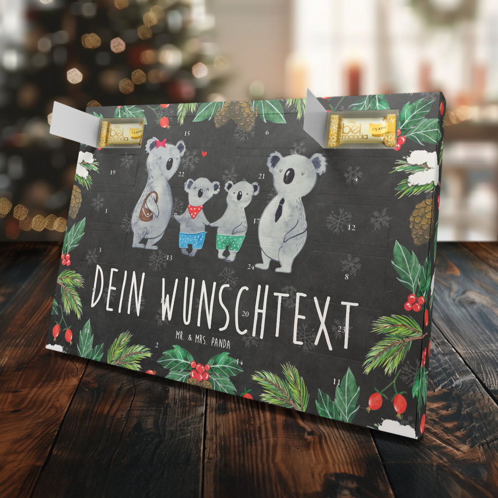 Personalisierter Marzipan Adventskalender Koala Familie zwei Personalisierter Marzipan Adventskalender, Familie, Vatertag, Muttertag, Bruder, Schwester, Mama, Papa, Oma, Opa, Koala, Koalabär, beste Familie, Familienzeit, Familienleben, Koalafamilie, Lieblingsfamilie