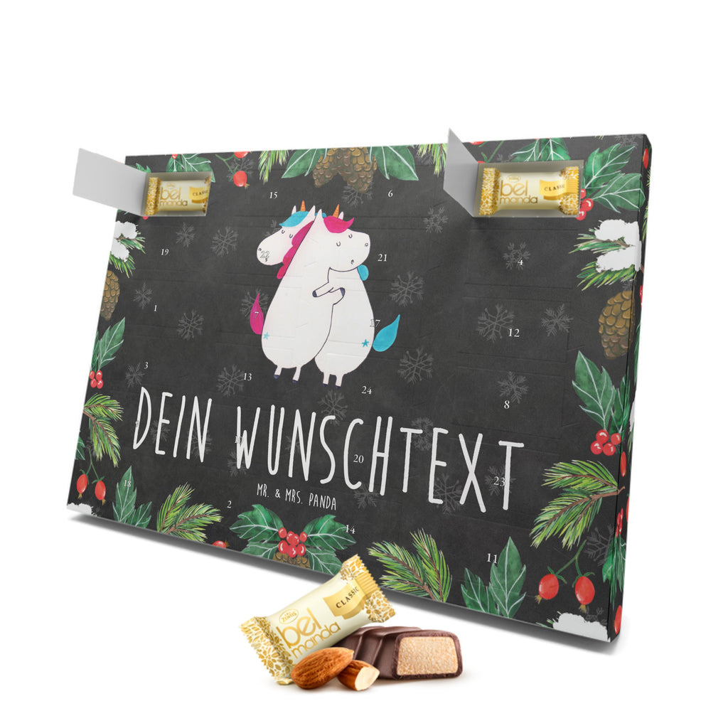 Personalisierter Marzipan Adventskalender Einhörner Umarmen Personalisierter Marzipan Adventskalender, Einhorn, Einhörner, Einhorn Deko, Pegasus, Unicorn, Freundinnen, Freundin, BFF, Schwester, Schwestern, Familie, Geschwister, Sister, Liebe