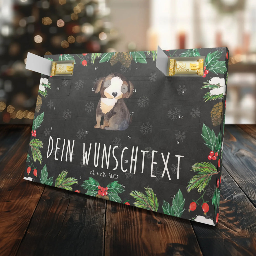 Personalisierter Marzipan Adventskalender Hund Entspannen Personalisierter Marzipan Adventskalender, Hund, Hundemotiv, Haustier, Hunderasse, Tierliebhaber, Hundebesitzer, Sprüche, schwarzer Hund, Hundeliebe, Liebe, Hundeglück