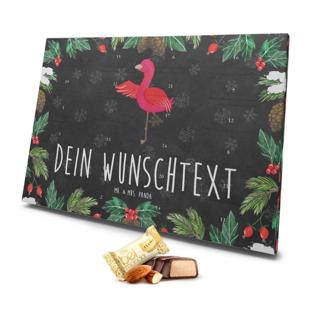 Personalisierter Marzipan Adventskalender Flamingo Yoga Personalisierter Marzipan Adventskalender, Flamingo, Vogel, Yoga, Namaste, Achtsamkeit, Yoga-Übung, Entspannung, Ärger, Aufregen, Tiefenentspannung